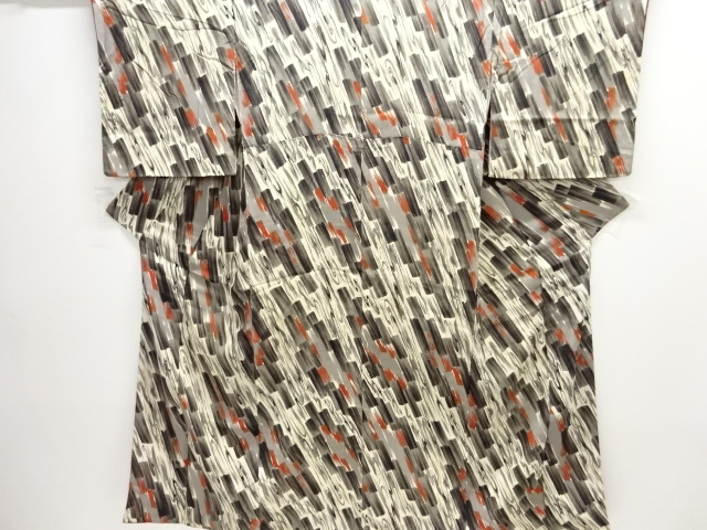 大正ロマン　紋錦紗刷毛目模様着物